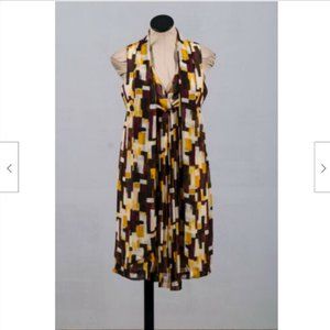 New York & Co Purple & Yellow Empire Waist Dress 2